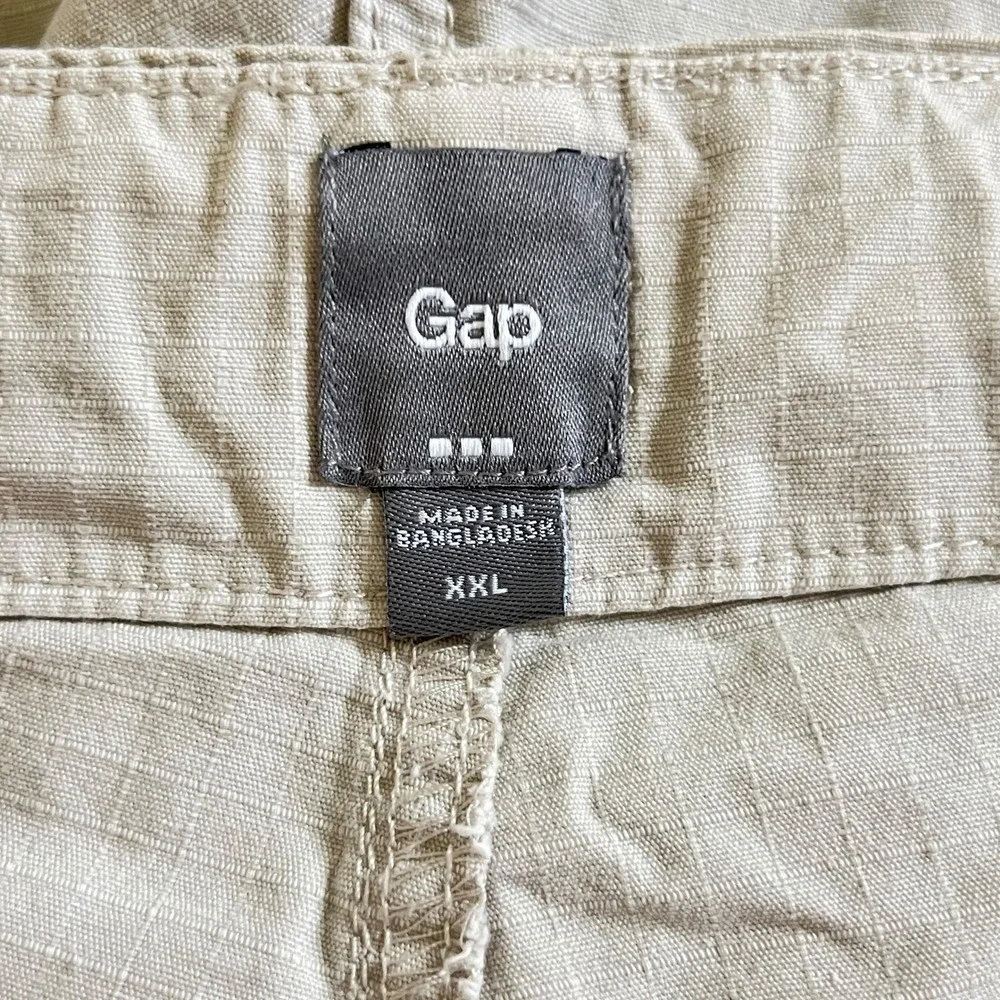 Gap Ripstop Cargo Pants NWT Drawstring Khaki Tan Mens XXL Outdoor Lightweight